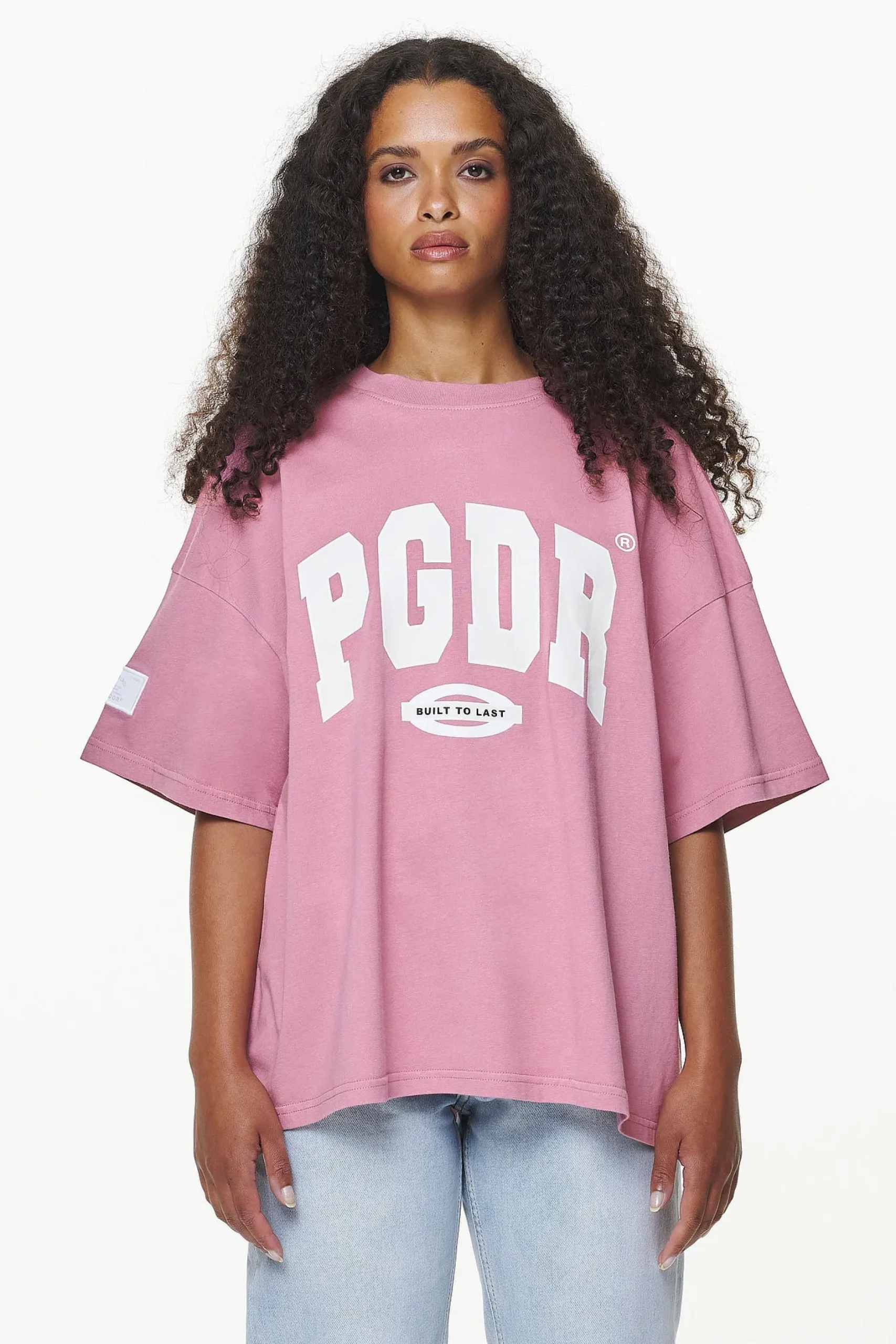 Pegador Tees|Keats Heavy Oversized Tee Vintage Washed Rust Pink