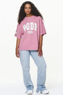 Pegador Tees|Keats Heavy Oversized Tee Vintage Washed Rust Pink