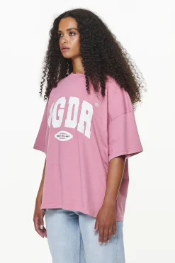 Pegador Tees|Keats Heavy Oversized Tee Vintage Washed Rust Pink
