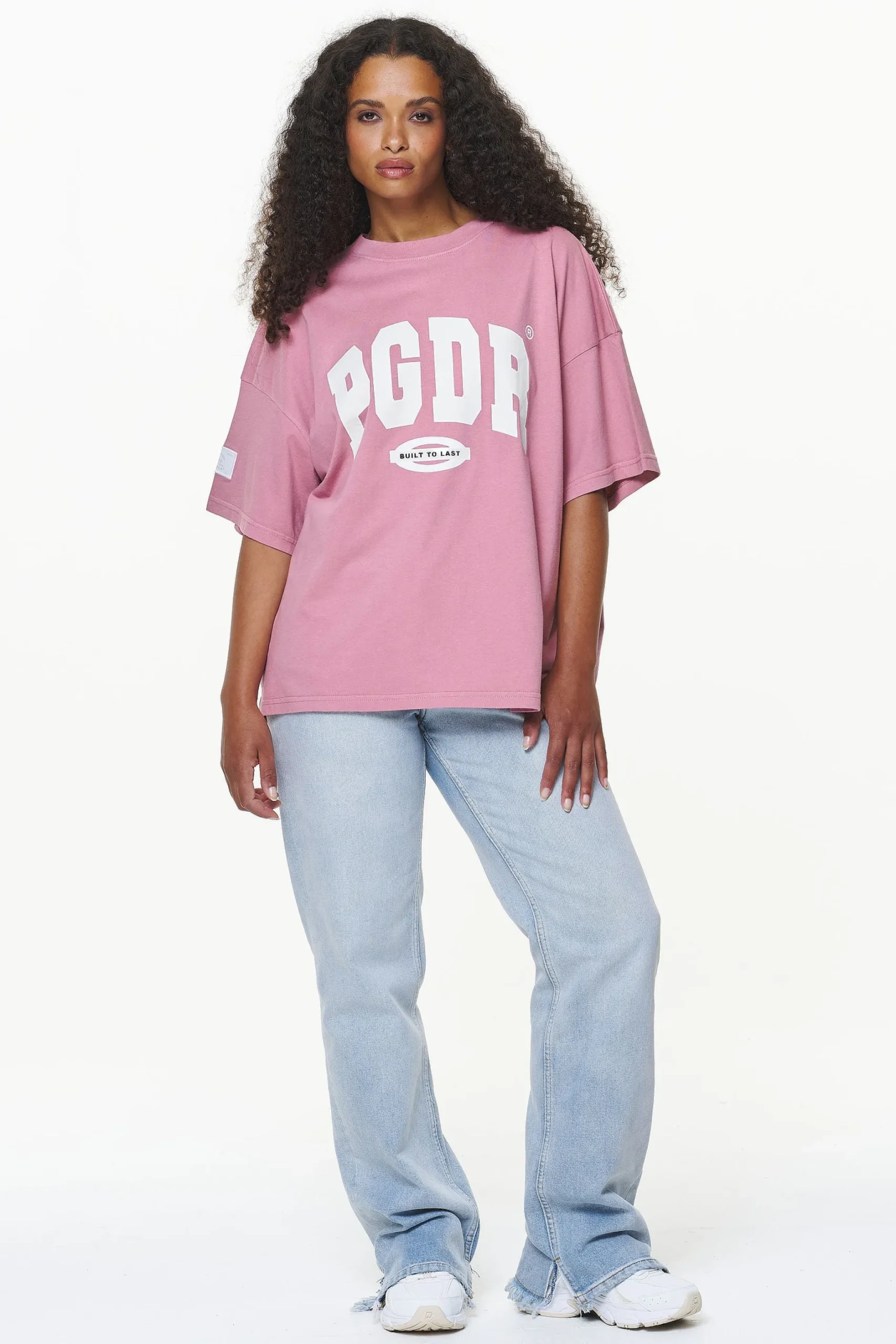 Pegador Tees|Keats Heavy Oversized Tee Vintage Washed Rust Pink