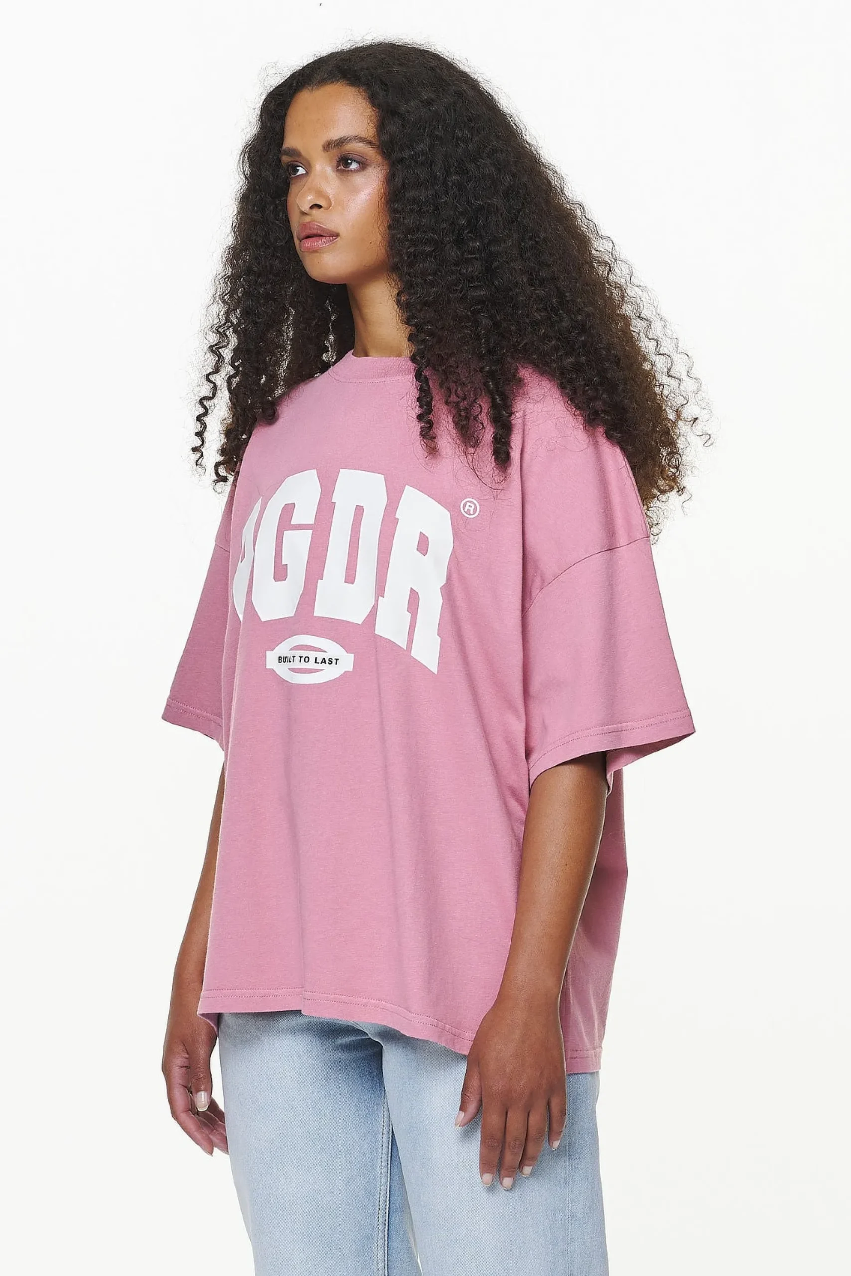 Pegador Tees|Keats Heavy Oversized Tee Vintage Washed Rust Pink