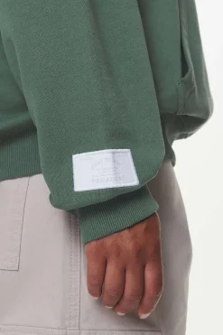 Pegador Hoodies|Keats Logo Oversized Hoodie Vintage Washed Garden Green