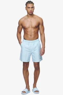 Pegador Swim Shorts|Kempton Monogram Swim Shorts Baby Blue