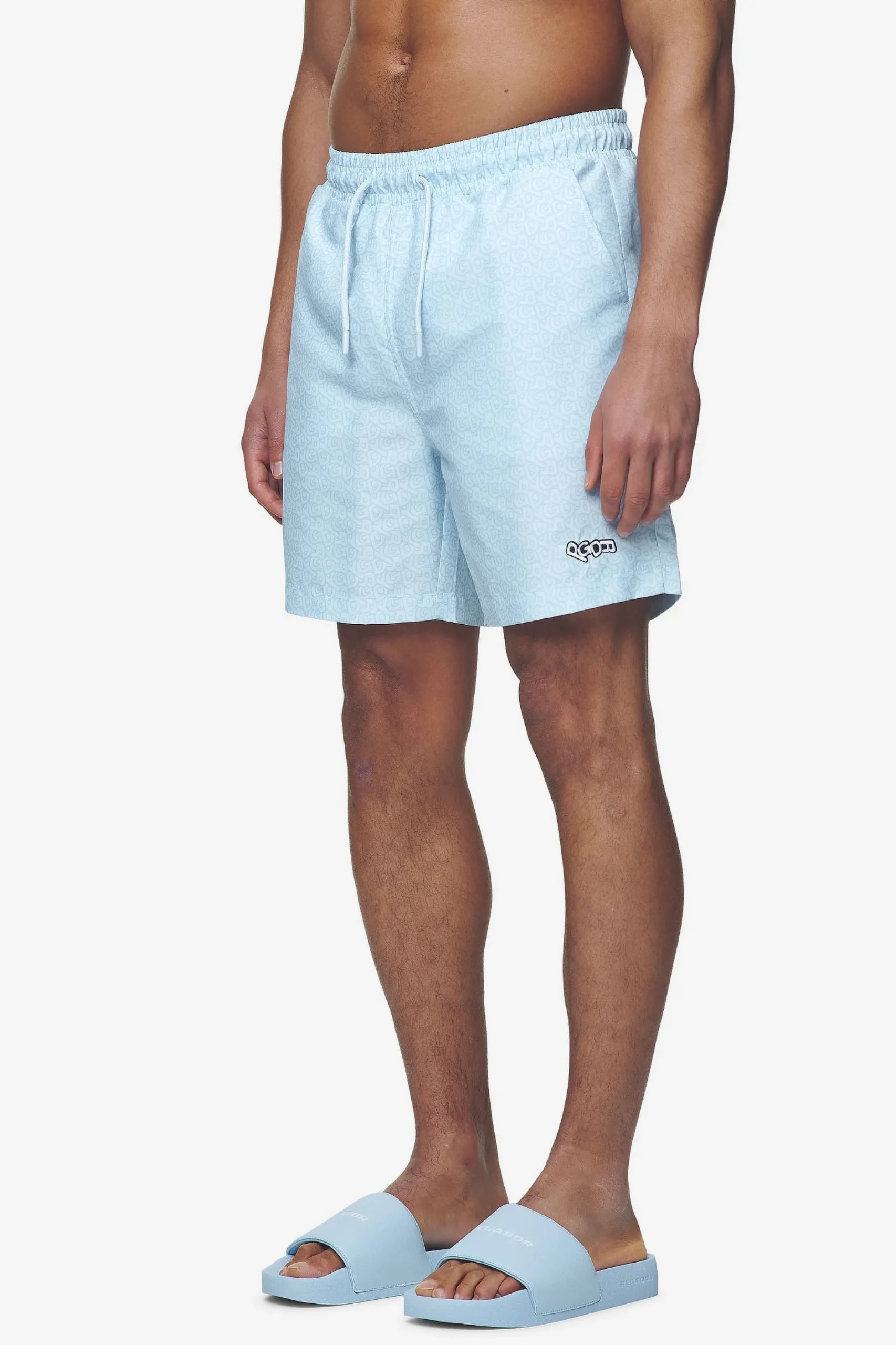Pegador Swim Shorts|Kempton Monogram Swim Shorts Baby Blue