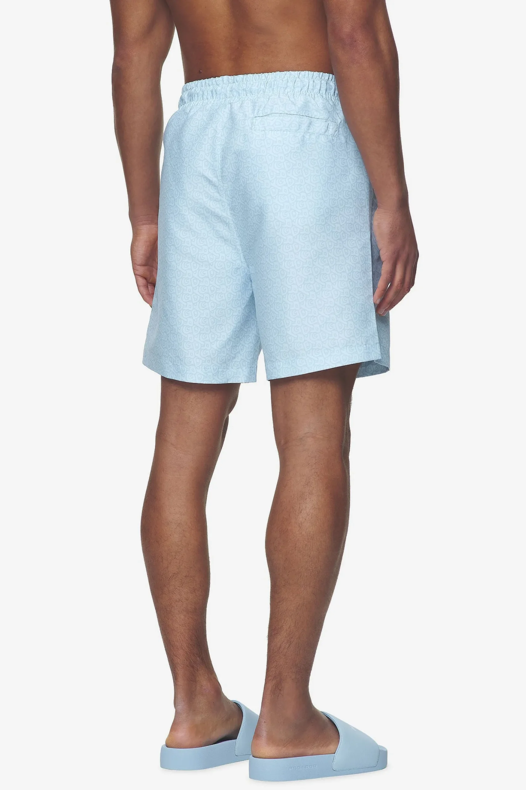 Pegador Swim Shorts|Kempton Monogram Swim Shorts Baby Blue