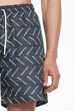 Pegador Swim Shorts|Kermint Monogramm Swim Shorts Black Ink White