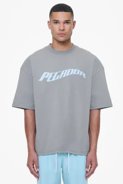 Pegador Tees|Kinley Boxy Tee Heavy Washed Cool Grey