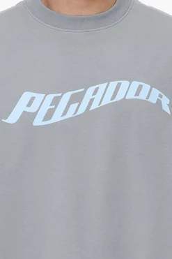 Pegador Tees|Kinley Boxy Tee Heavy Washed Cool Grey