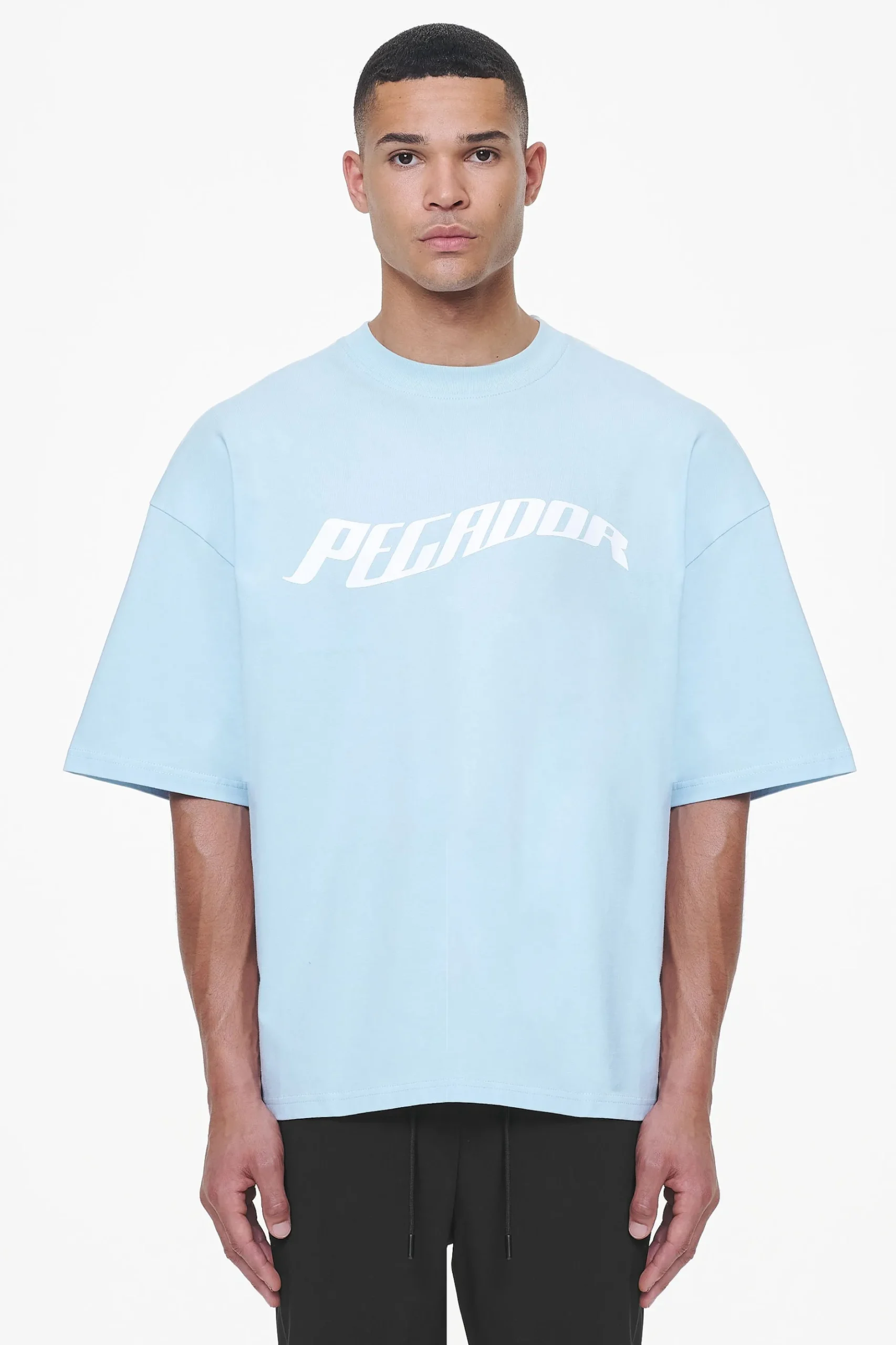 Pegador Tees|Kinley Boxy Tee Vintage Aqua