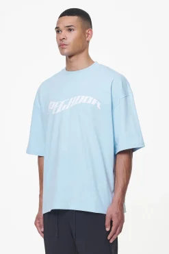 Pegador Tees|Kinley Boxy Tee Vintage Aqua