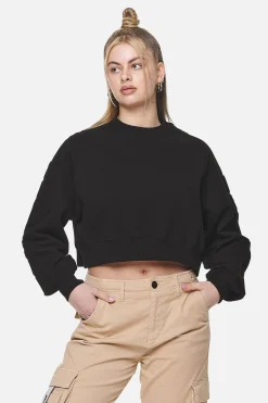Pegador Sweaters|Kintore Cropped Oversized Raglan Sweater Black