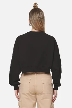 Pegador Sweaters|Kintore Cropped Oversized Raglan Sweater  Black