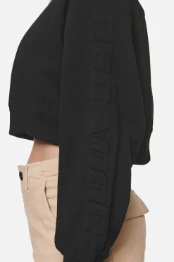 Pegador Sweaters|Kintore Cropped Oversized Raglan Sweater  Black