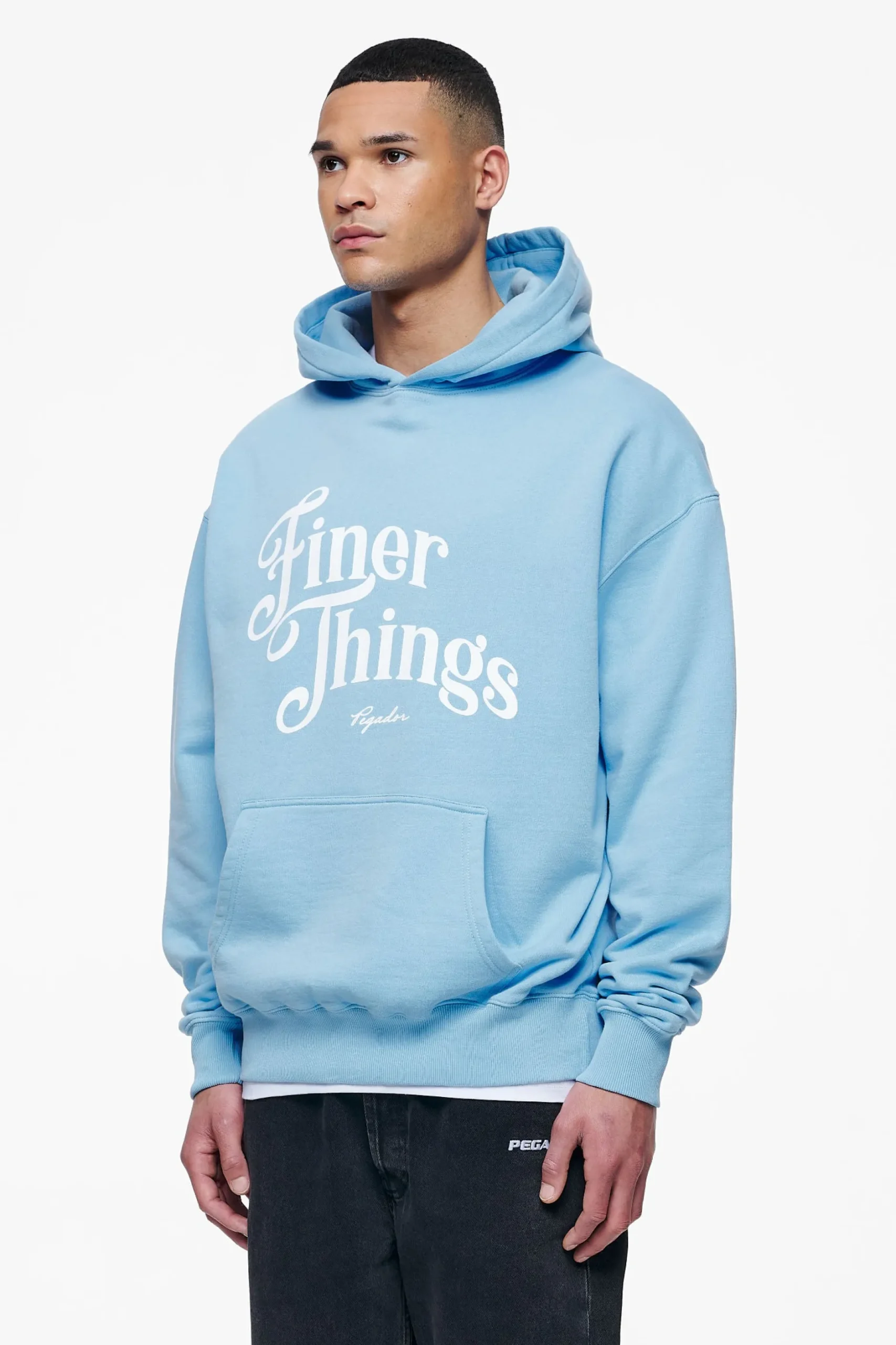 Pegador Hoodies|Kirk Oversized Hoodie Vintage Washed Riviera Blue