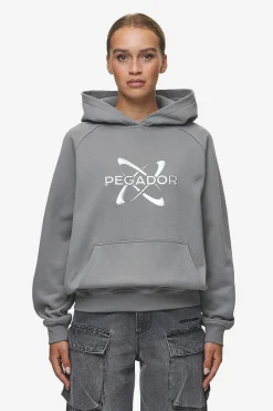 Pegador Hoodies|Klaria Oversized Hoodie Washed Deep Grey