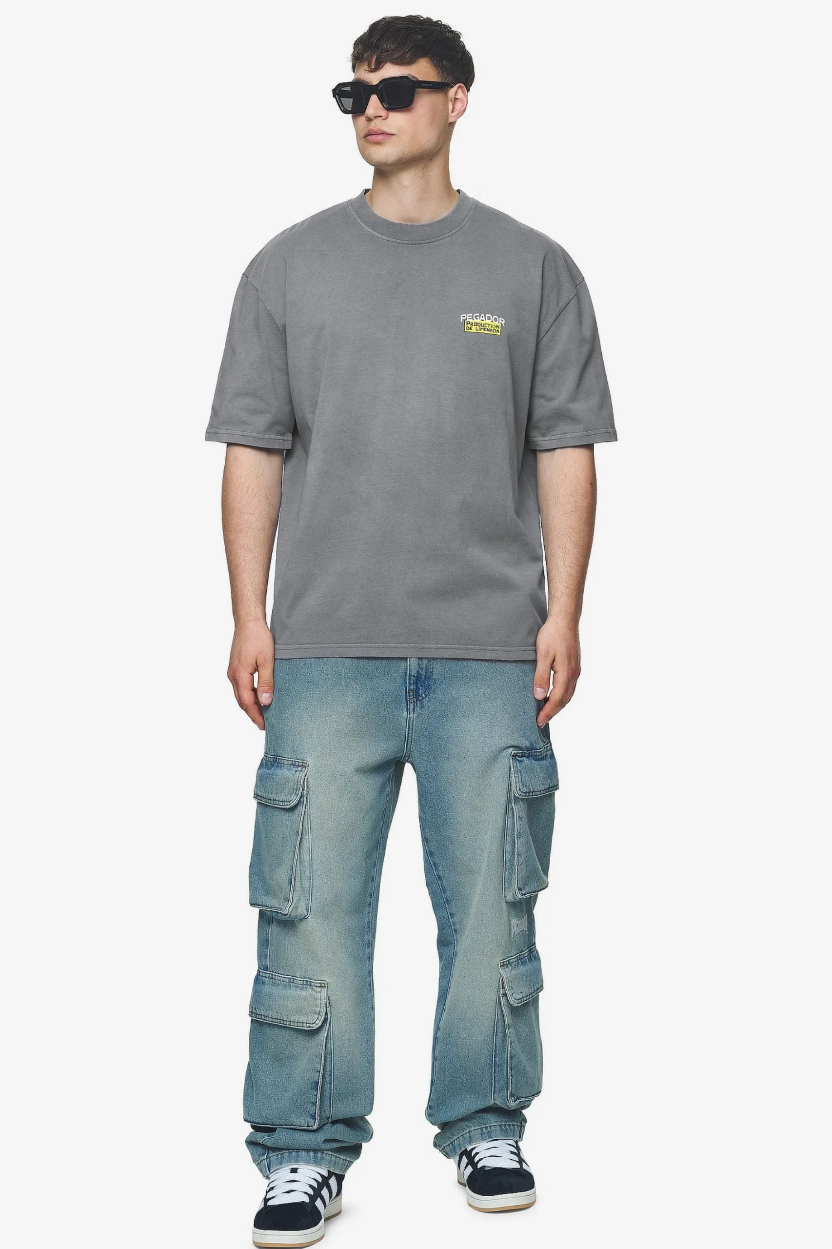 Pegador Tees|Kort Oversized Tee Vintage grey