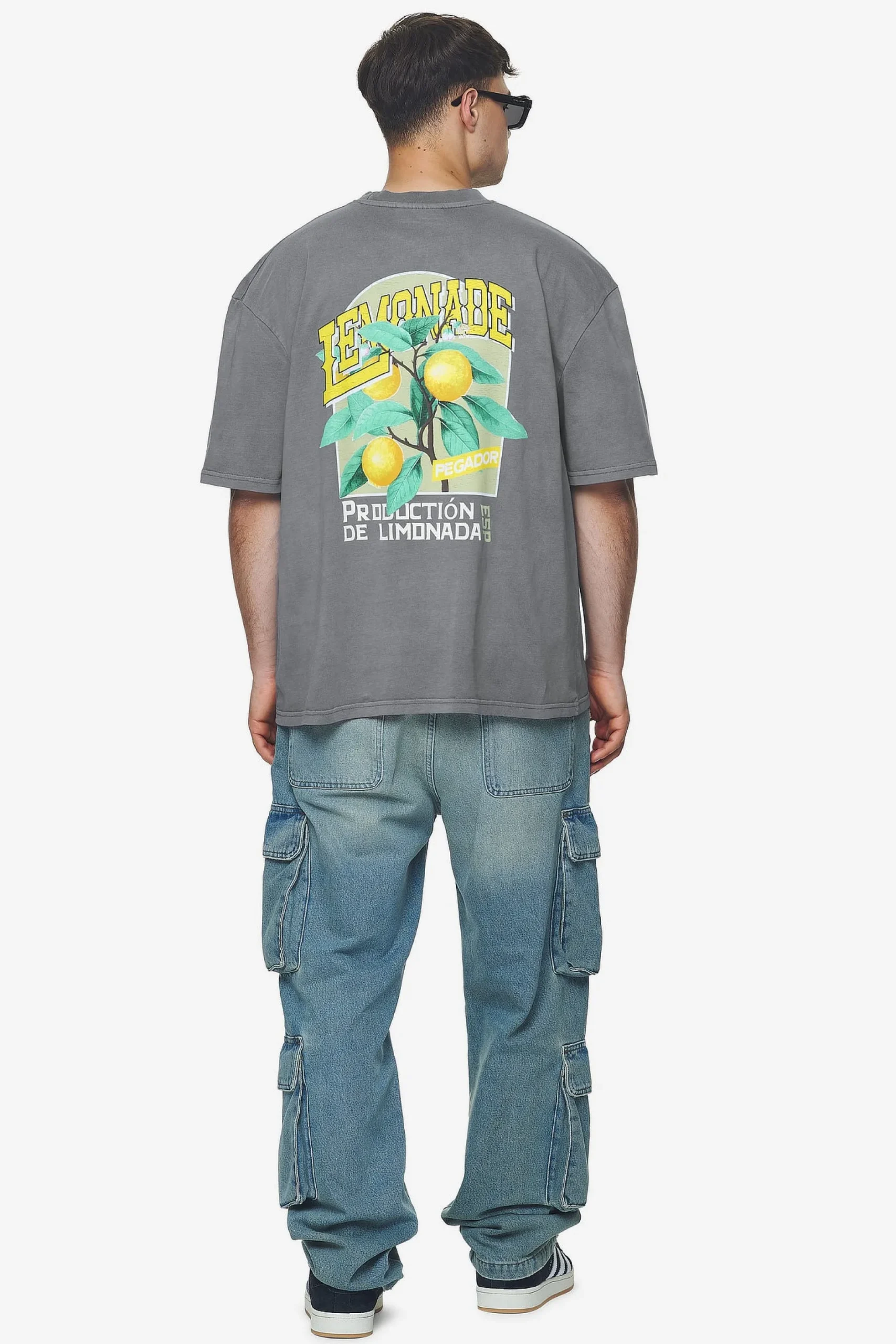 Pegador Tees|Kort Oversized Tee Vintage grey