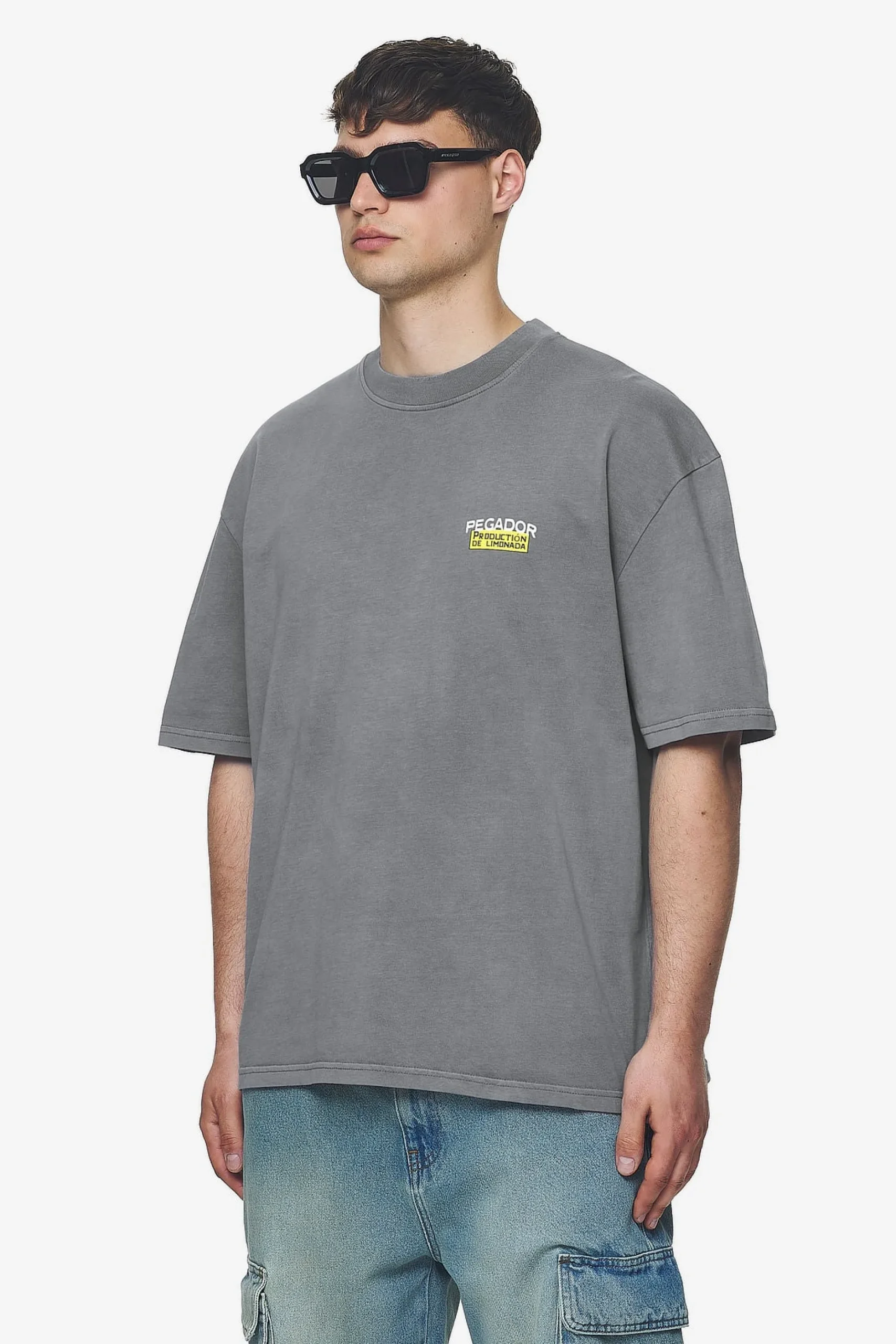 Pegador Tees|Kort Oversized Tee Vintage grey