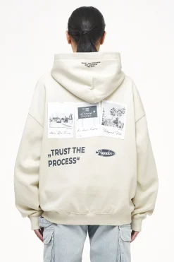 Pegador Hoodies|L.A. Oversized Hoodie Vintage Washed Angels Cream
