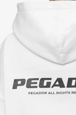 Pegador Hoodies|Zip Hoodies|Lana Logo Cropped Sweat Jacket Black White