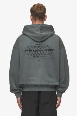Pegador Hoodies|Zip Hoodies|Lance Oversized Sweat Jacket Vintage Anthracite