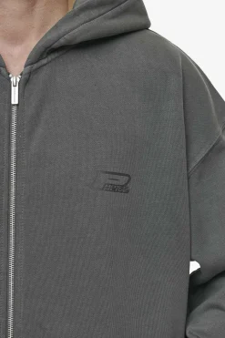 Pegador Hoodies|Zip Hoodies|Lance Oversized Sweat Jacket Vintage Anthracite
