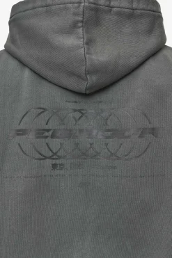 Pegador Hoodies|Zip Hoodies|Lance Oversized Sweat Jacket Vintage Anthracite