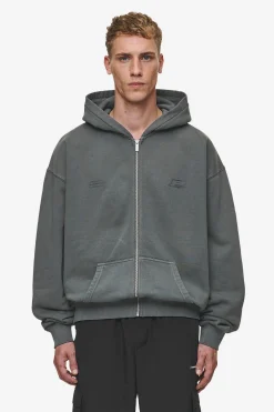 Pegador Hoodies|Zip Hoodies|Lance Oversized Sweat Jacket Vintage Anthracite