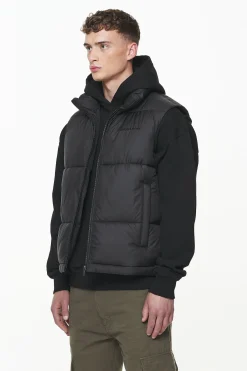 Pegador Vests|Landin Puffer Vest Black