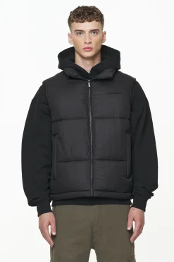 Pegador Vests|Landin Puffer Vest Black