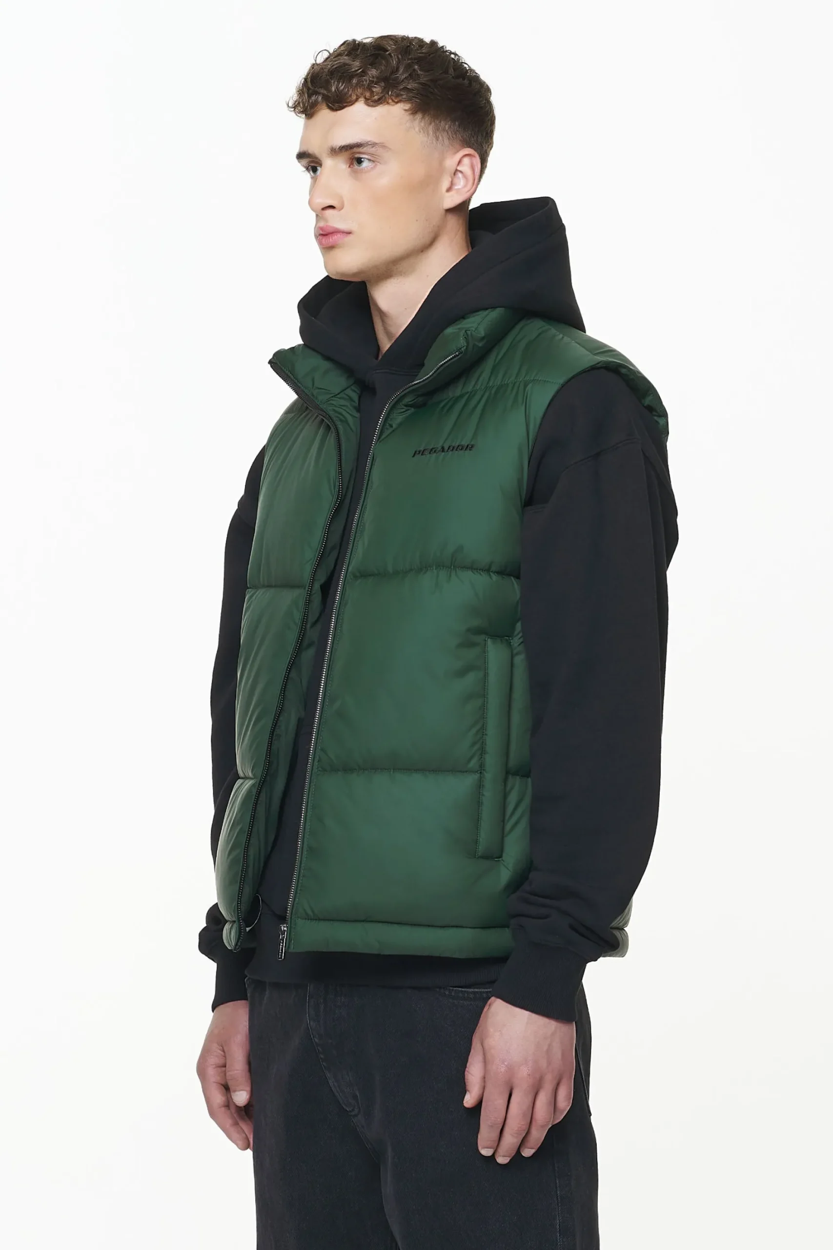 Pegador Vests|Landin Puffer Vest British Green