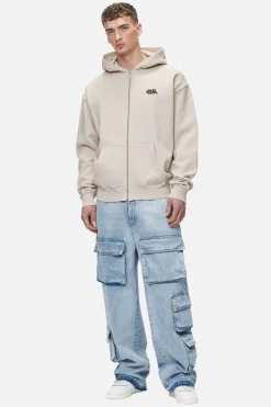 Pegador Jeans|Lark Loose Cargo Jeans Washed Bright Blue