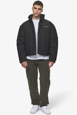 Pegador Jackets|Lavoy Cropped Boxy Puffer Jacket Black