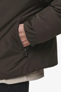 Pegador Jackets|Lavoy Cropped Boxy Puffer Jacket Dark Brown