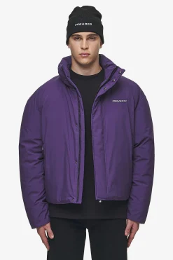 Pegador Jackets|Lavoy Cropped Boxy Puffer Jacket Deep Purple