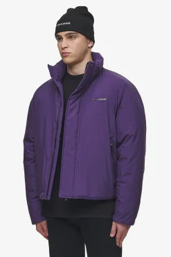 Pegador Jackets|Lavoy Cropped Boxy Puffer Jacket Deep Purple