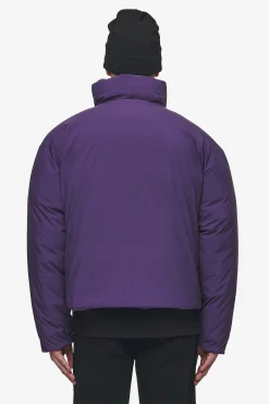 Pegador Jackets|Lavoy Cropped Boxy Puffer Jacket Deep Purple