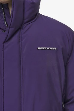 Pegador Jackets|Lavoy Cropped Boxy Puffer Jacket Deep Purple