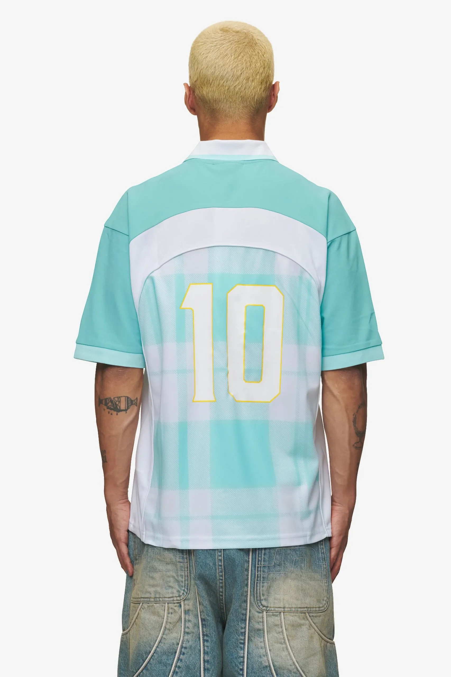 Pegador Tees|Lawn Jersey Sky Blue White