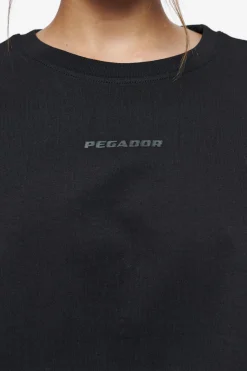 Pegador Tees|Layla Oversized Cropped Tee Black Gum