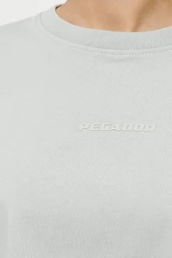 Pegador Tees|Layla Oversized Cropped Tee Vintage Washed Quiet Gray Gum