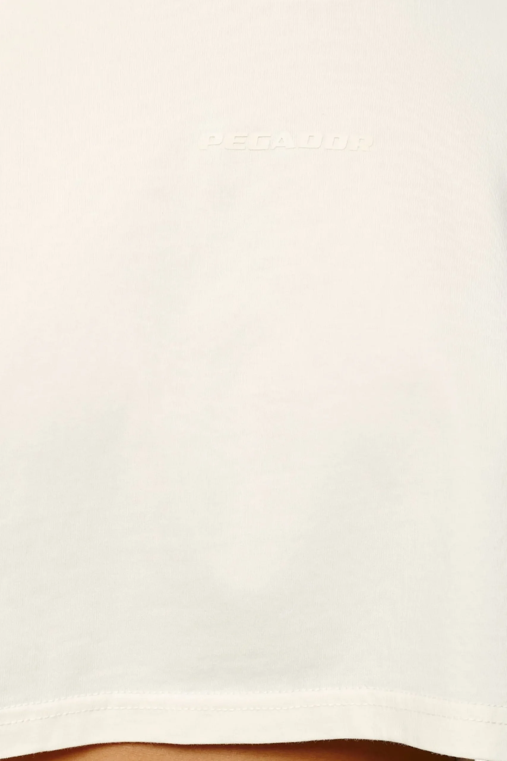 Pegador Tees|Layla Oversized Cropped Tee Vintage Washed Unbleached Gum