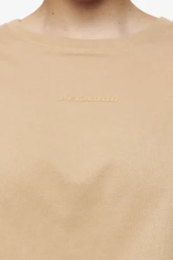 Pegador Tees|Layla Oversized Cropped Tee Vintage Washed Espresso Gum