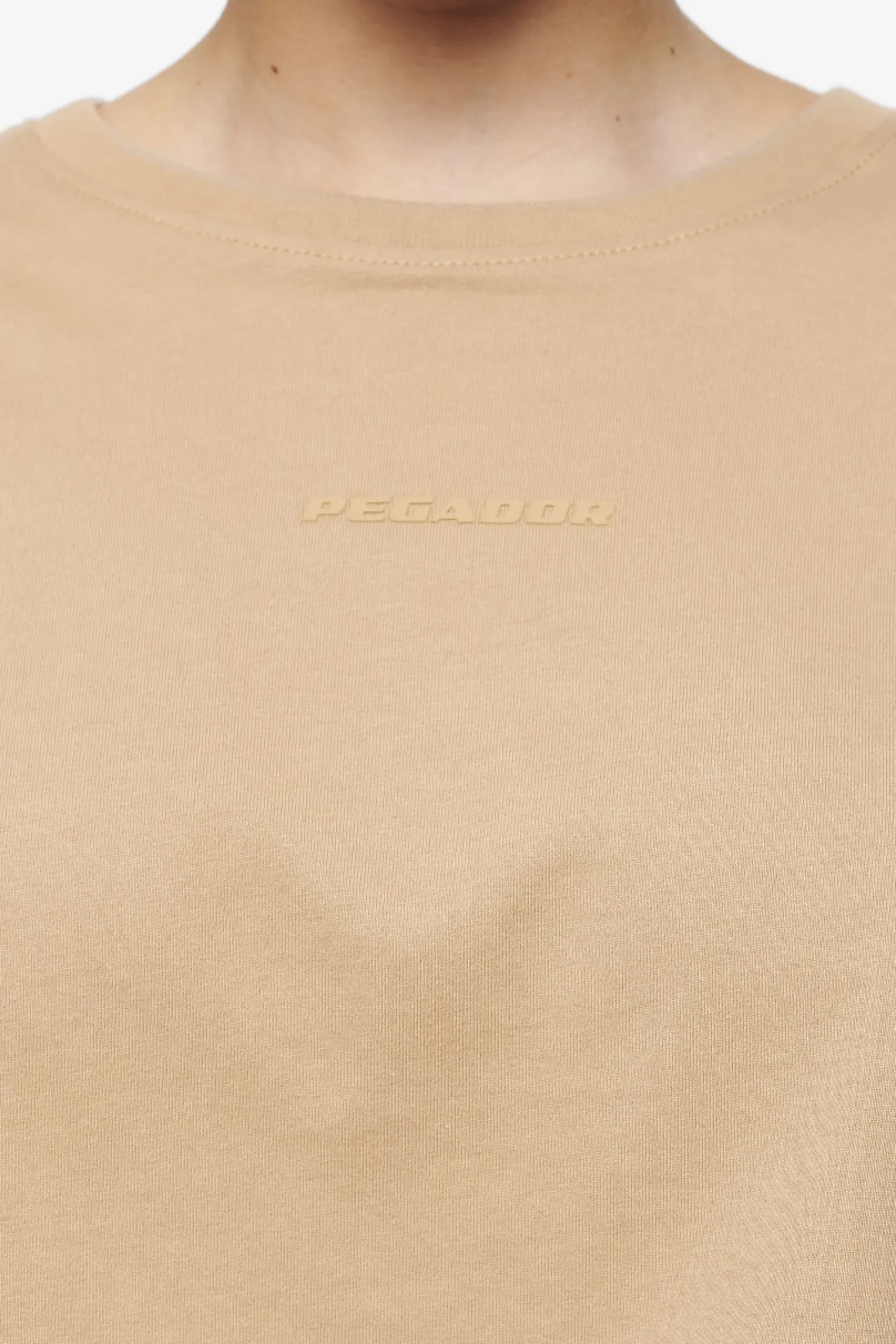 Pegador Tees|Layla Oversized Cropped Tee Vintage Washed Espresso Gum
