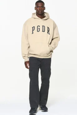 Pegador Hoodies|Layton Oversized Hoodie Vintage Washed Kingdom Beige