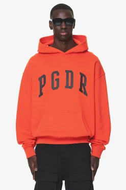 Pegador Hoodies|Layton Oversized Hoodie Washed Signal Red