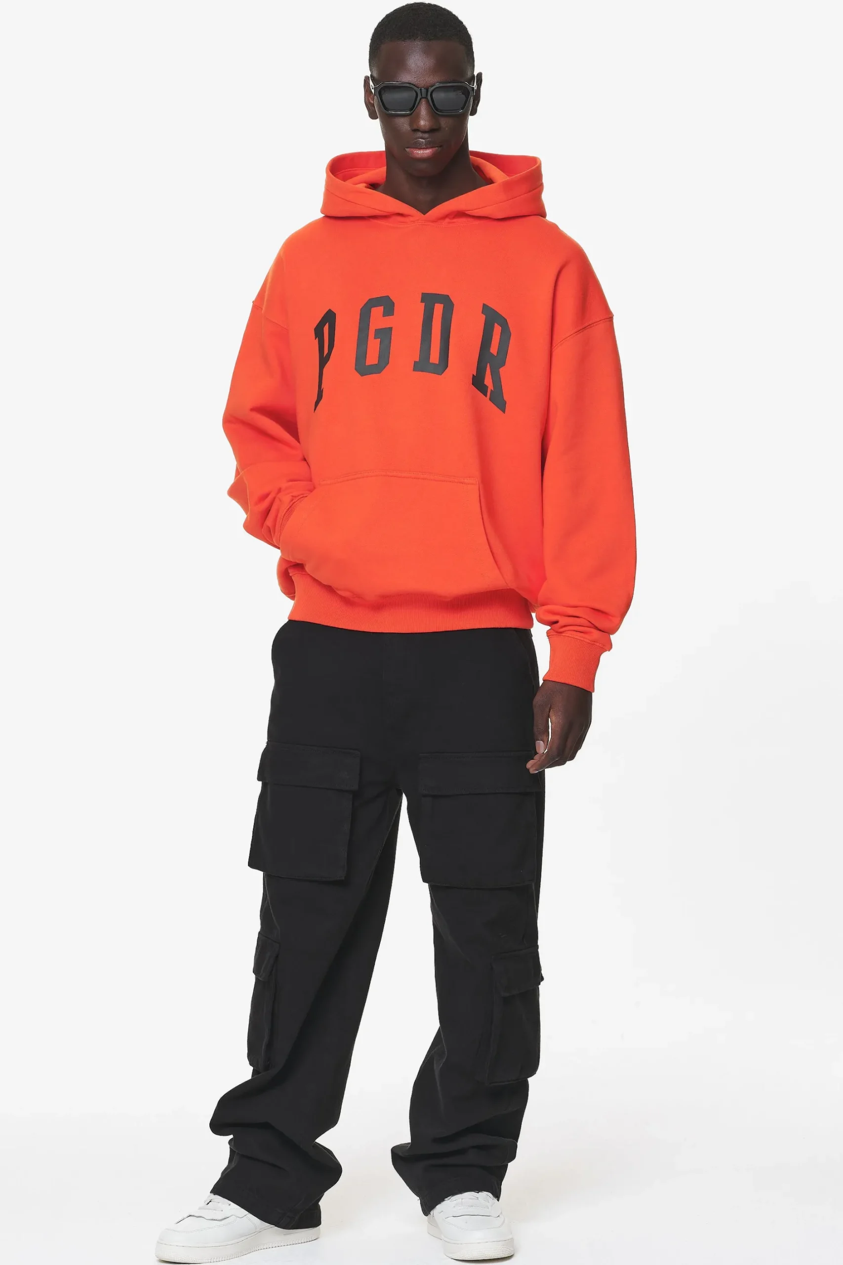 Pegador Hoodies|Layton Oversized Hoodie Washed Signal Red