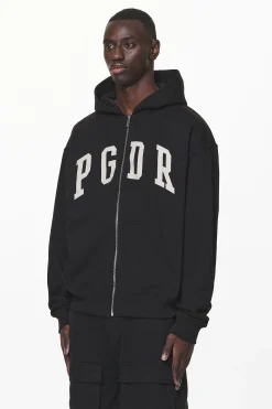 Pegador Hoodies|Zip Hoodies|Layton Oversized Sweat Jacket Black