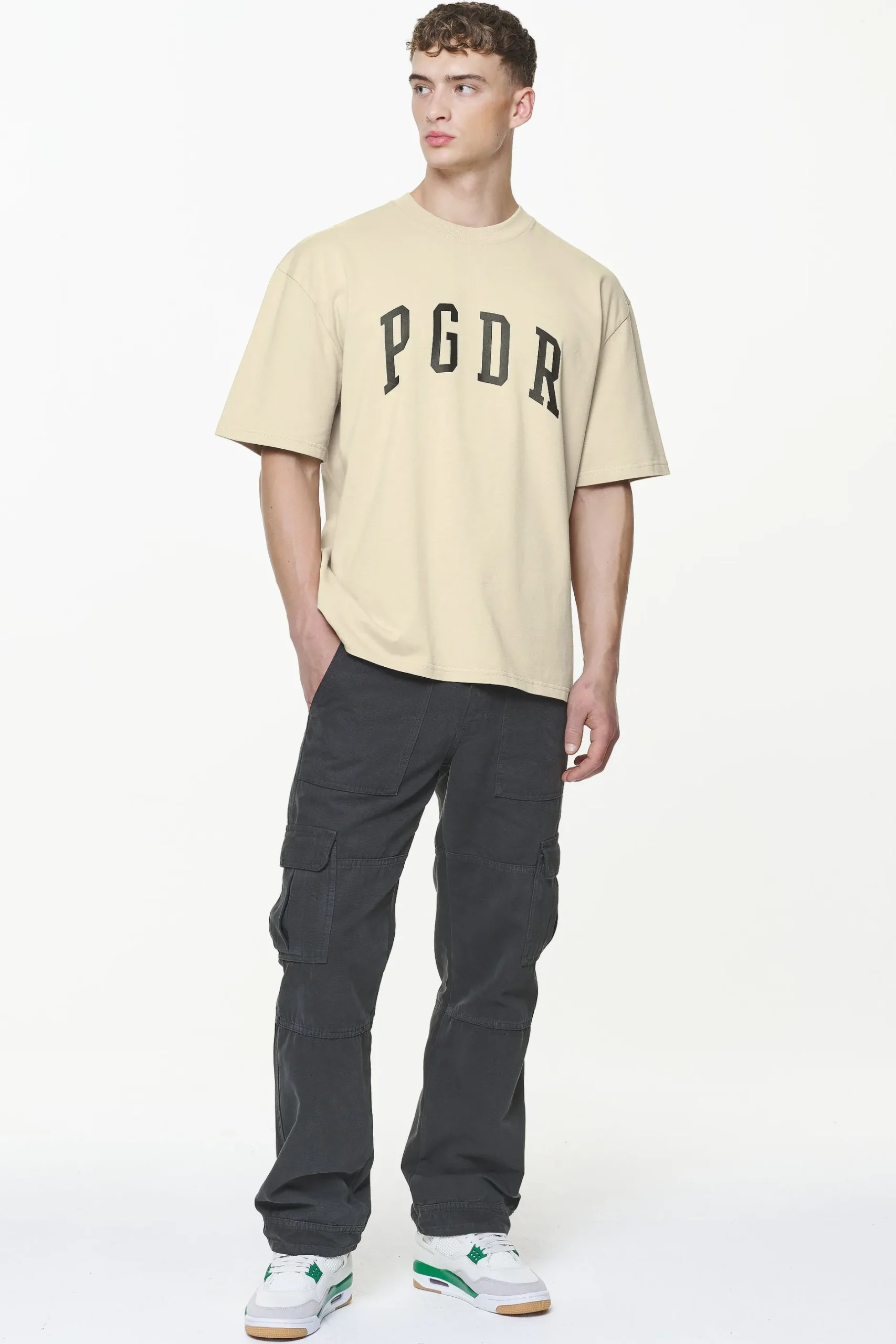 Pegador Tees|Layton Oversized Tee Vintage Washed Kingdom Beige