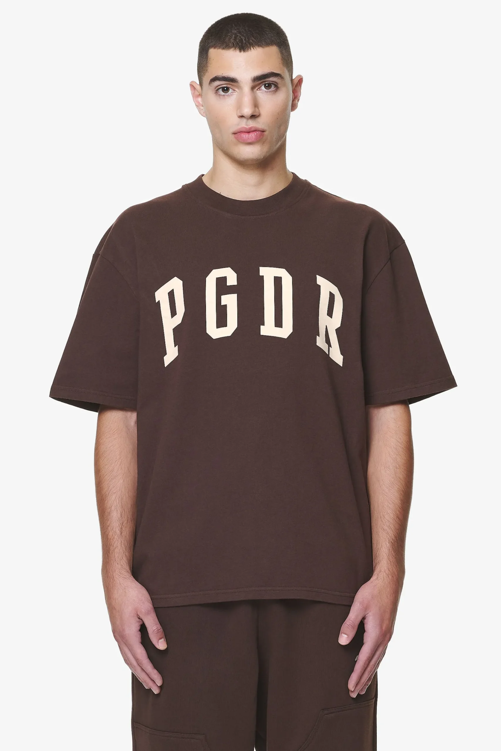 Pegador Tees|Layton Oversized Tee Washed Oak Brown